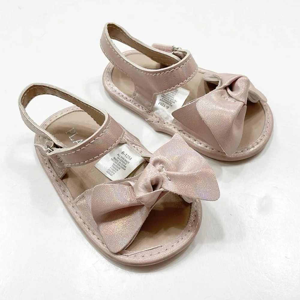 The Children's Place baby girls pink bow sandals